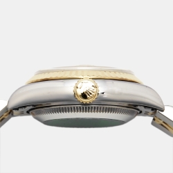 Pre Owned Rolex Champagne Jubilee Diamond 18K Yellow Gold Stainless Steel Datejust 69173 Women's Wristwatch 26 mm