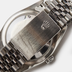 Pre Owned Rolex White 18K White Gold Stainless Steel Datejust 16234 Men's Wristwatch 36 mm
