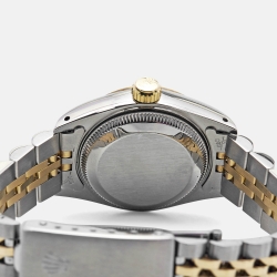 مملوكة مسبقًا Rolex Champagne 18K Yellow Gold Stainless Steel Datejust 69173 Women's Wristwatch 26 mm