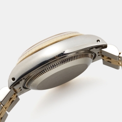 مملوكة مسبقًا Rolex Champagne 18K Yellow Gold Stainless Steel Datejust 69173 Women's Wristwatch 26 mm