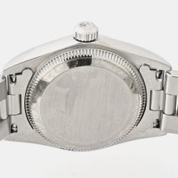 Pre Owned Rolex Black Stainless Steel Oyster Perpetual 76080 Automatic Women's Wristwatch 24 mm