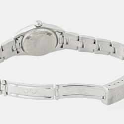 Pre Owned Rolex Black Stainless Steel Oyster Perpetual 76080 Automatic Women's Wristwatch 24 mm