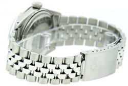 مملوكة مسبقًا Rolex Black Diamonds and Stainless Steel Datejust Women's Wristwatch 36MM