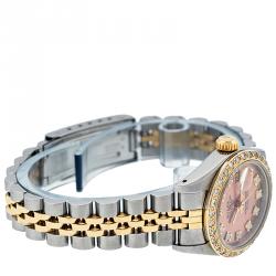 مملوكة مسبقًا Rolex Pink Diamonds 18K Yellow Gold and Stainless Steel Datejust Women's Wristwatch 26MM