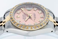 مملوكة مسبقًا Rolex Pink Diamonds 18K Yellow Gold and Stainless Steel Datejust Women's Wristwatch 26MM