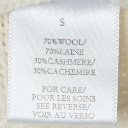 Ronny Kobo Cream Cable Knit Cardigan S