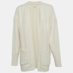 Ronny Kobo Cream Cable Knit Cardigan S