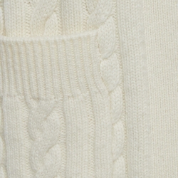 Ronny Kobo Cream Cable Knit Cardigan S