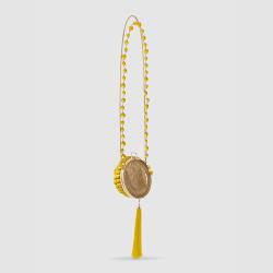 Rosantica Yellow Half-Ball Beaded Crossbody Bag One Size