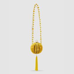 Rosantica Yellow Half-Ball Beaded Crossbody Bag One Size