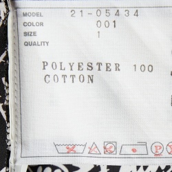 Pre Owned Sacai Black Paisley Print Satin Oversized Blouse S