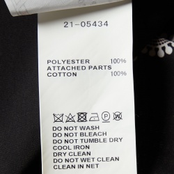 Pre Owned Sacai Black Paisley Print Satin Oversized Blouse S