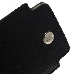 Yves Saint Laurent Black Leather Ycon iPhone Cover