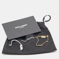 Saint Laurent Paris Gold Tone Opyum Charm Bracelet