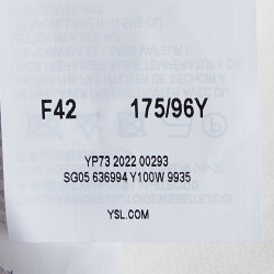 Pre Owned قميص سان لوران باريس حرير أبيض بأزرار أمامية مقاس كبير - لارج