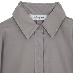 Pre Owned Saint Laurent Paris Poncho Crochet Back Shirt S