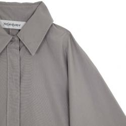 Pre Owned Saint Laurent Paris Poncho Crochet Back Shirt S