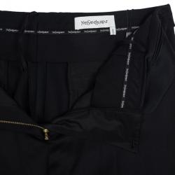 مملوكة مسبقًا Yves Saint Laurent Satin Belt Black Pants M