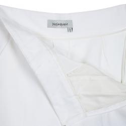 Pre Owned Saint Laurent Paris White Palazzo Pants M