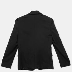 Saint Laurent Black Wool Single Breasted Blazer L