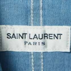 Saint Laurent Blue Denim Button Front Bodysuit S