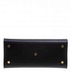 Pre Owned Saint Laurent Paris Black Leather and Python Small Classic Sac De Jour Tote