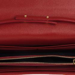 مملوكة مسبقًا Yves Saint Laurent Red Cassandre Large Quilted Shoulder Bag