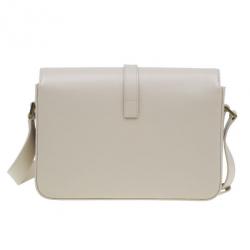 مملوكة مسبقًا حقيبة سانت لوران جلد العجل بيج مونوجرام يونفيرستي وسط بقلاب