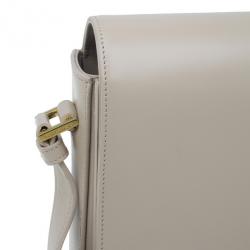 مملوكة مسبقًا حقيبة سانت لوران جلد العجل بيج مونوجرام يونفيرستي وسط بقلاب