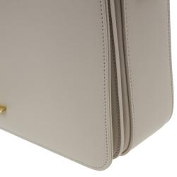 مملوكة مسبقًا حقيبة سانت لوران جلد العجل بيج مونوجرام يونفيرستي وسط بقلاب