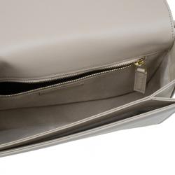 مملوكة مسبقًا حقيبة سانت لوران جلد العجل بيج مونوجرام يونفيرستي وسط بقلاب