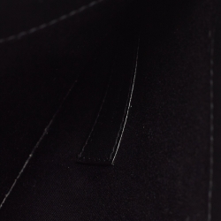 Pre Owned Saint Laurent Black Croc Embossed Leather Uptown Clutch