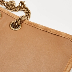 Saint Laurent Blue/Beige Matelasse Denim and Suede Medium Niki Shoulder Bag
