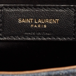 Saint Laurent Blue/Beige Matelasse Denim and Suede Medium Niki Shoulder Bag