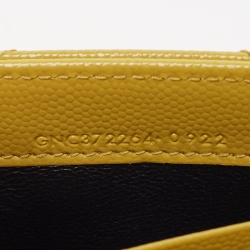 Saint Laurent Mustard Yellow Matelasse Leather Large Cassandre Flap Wallet