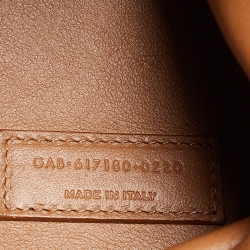 Pre Owned Saint Laurent Brown Suede Monogram Studded Drawstring Bucket Bag