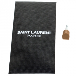 Pre Owned Saint Laurent Paris Metallic Gold Leather Tribute Platform Ankle Strap Sandals Size 37