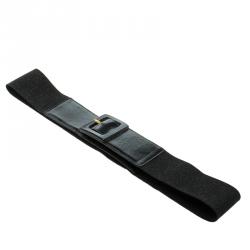 Pre Owned Saint Laurent Black Elastic Waist Belt 85cm