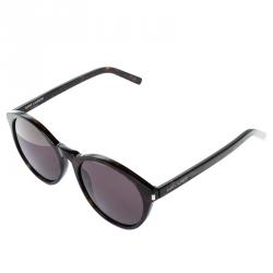 مملوكة مسبقًا نظارة شمسية سان لوران 086Y1 ترتواز بني داكن مستديرة