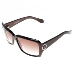Pre Owned نظارة شمسية سان لوران باريس  YSL 6110/S بنية مربعة