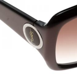 Pre Owned نظارة شمسية سان لوران باريس  YSL 6110/S بنية مربعة
