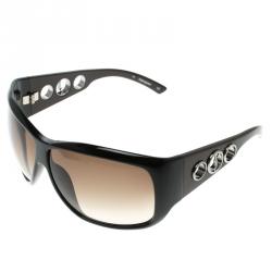 Pre Owned نظارة شمسية سان لوران كبيرة YSL 6022/S بنية/ سوداء