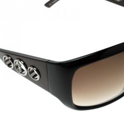 Pre Owned نظارة شمسية سان لوران كبيرة YSL 6022/S بنية/ سوداء