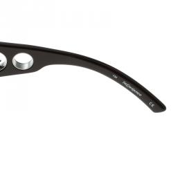 Pre Owned نظارة شمسية سان لوران كبيرة YSL 6022/S بنية/ سوداء