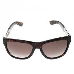 Pre Owned Saint Laurent Dark Brown Tortoise YSL 6373/S Wayfarer Sunglasses