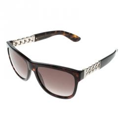 Pre Owned Saint Laurent Dark Brown Tortoise YSL 6373/S Wayfarer Sunglasses