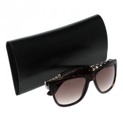 Pre Owned Saint Laurent Dark Brown Tortoise YSL 6373/S Wayfarer Sunglasses