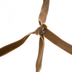 Pre Owned Saint Laurent Paris YSL Glass Cabochon Gold Tone Pendant