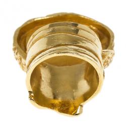 Pre Owned Saint Laurent Arty Turquoise Ring Size 52