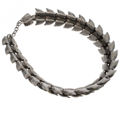 Pre Owned عقد شوكر سان لوران باريس جيريبواكس أوراق شجر صفراء